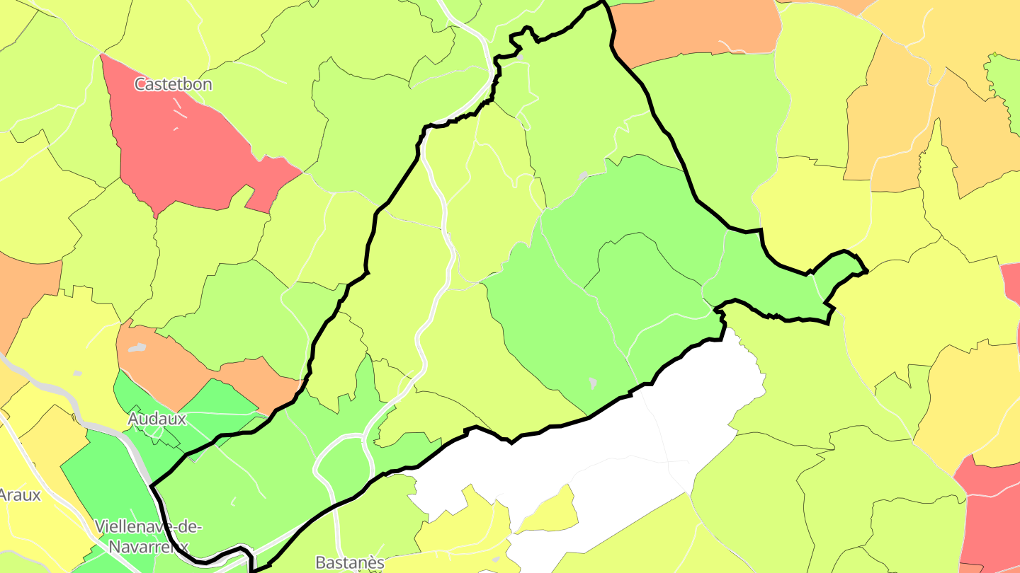 Carte des prix de l'immobilier Bugnein