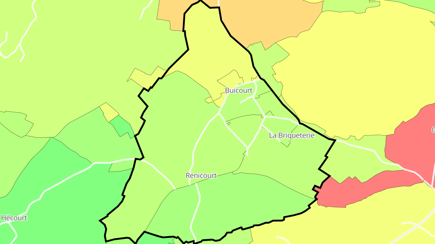 Carte des prix de l'immobilier Buicourt