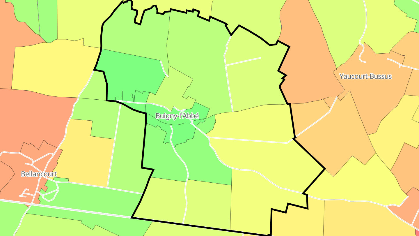Carte des prix de l'immobilier Buigny-l'Abbé