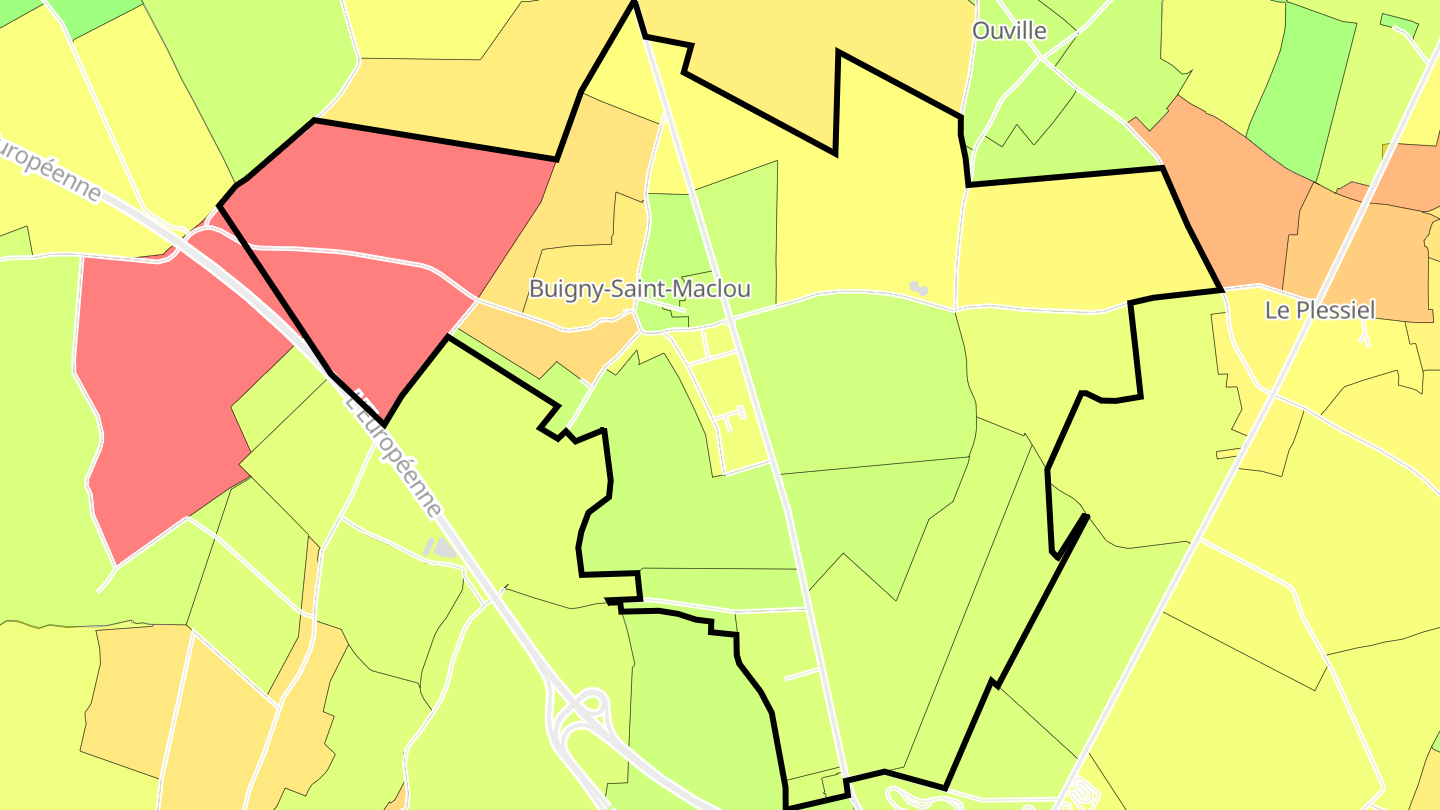Carte des prix de l'immobilier Buigny-Saint-Maclou