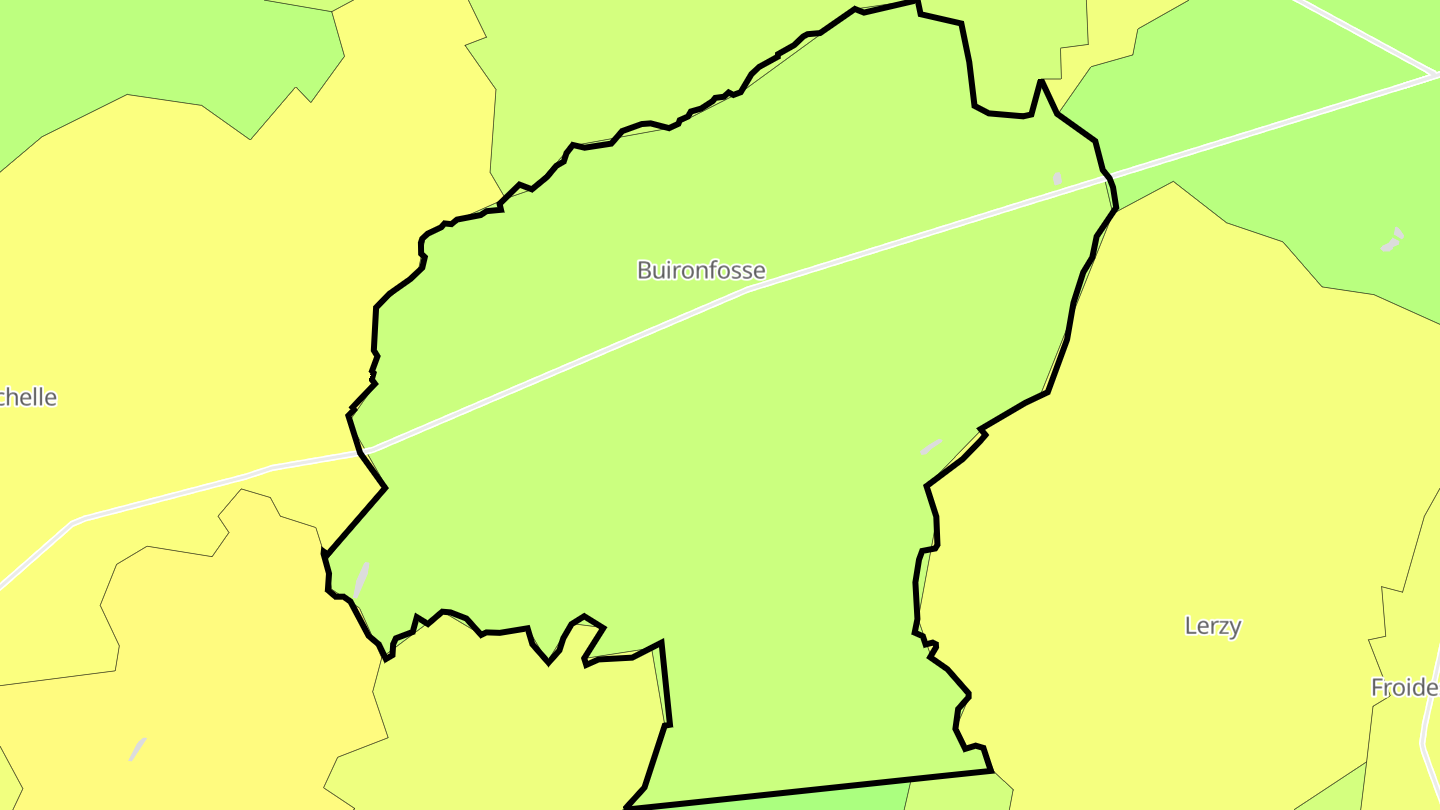 Carte des prix de l'immobilier Buironfosse
