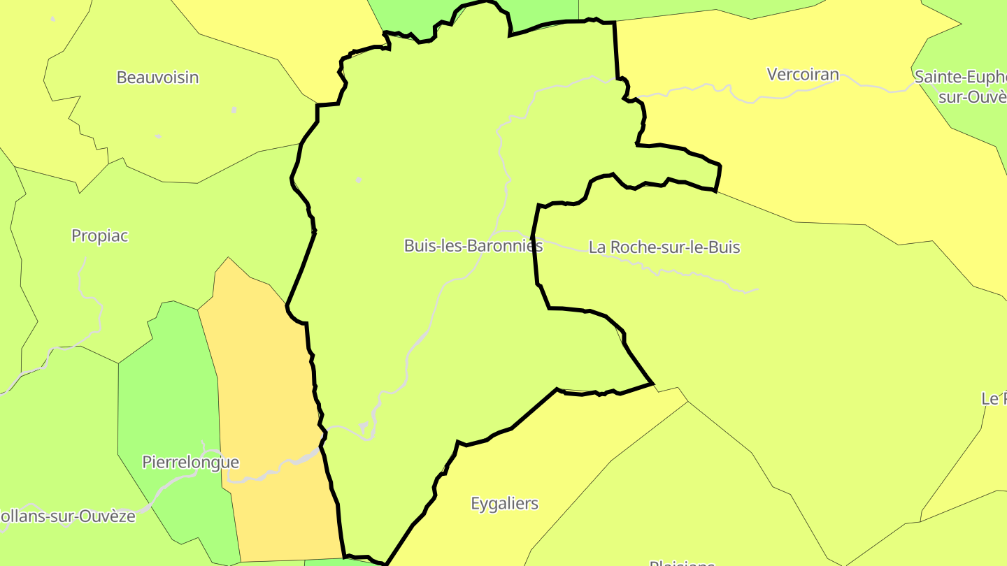 Carte des prix de l'immobilier Buis-les-Baronnies