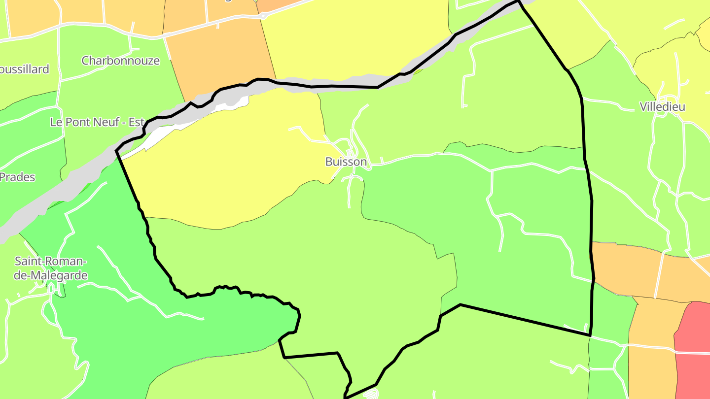 Carte des prix de l'immobilier Buisson