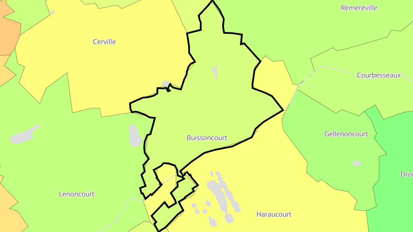 Carte des prix de l'immobilier Buissoncourt