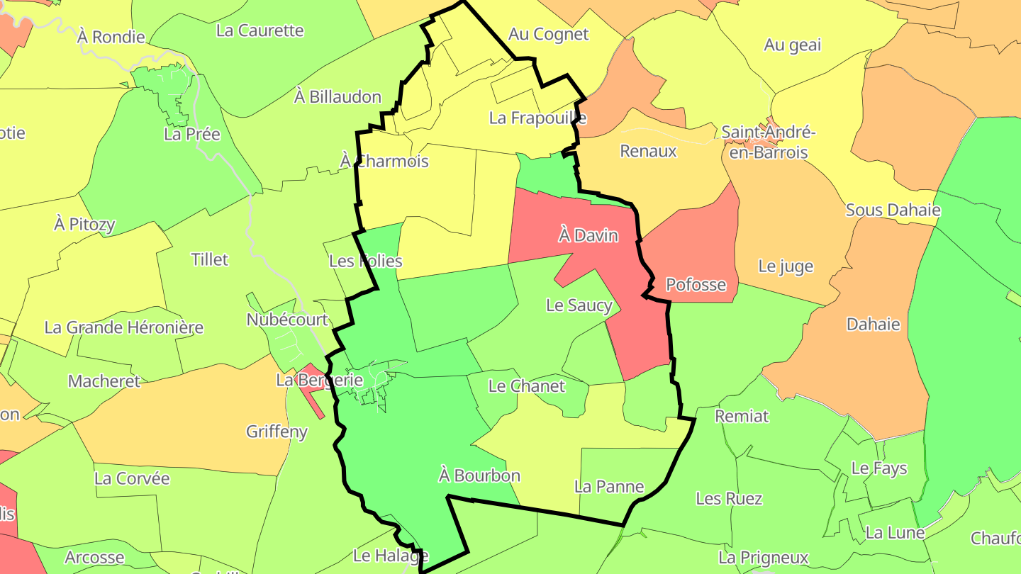 Carte des prix de l'immobilier Bulainville