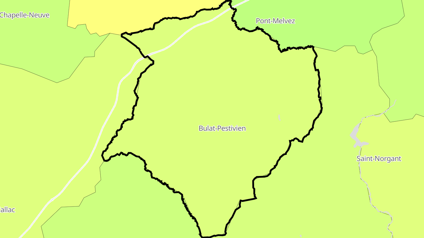 Carte des prix de l'immobilier Bulat-Pestivien