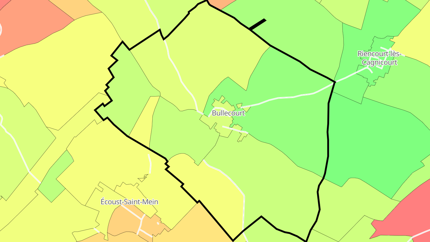 Carte des prix de l'immobilier Bullecourt