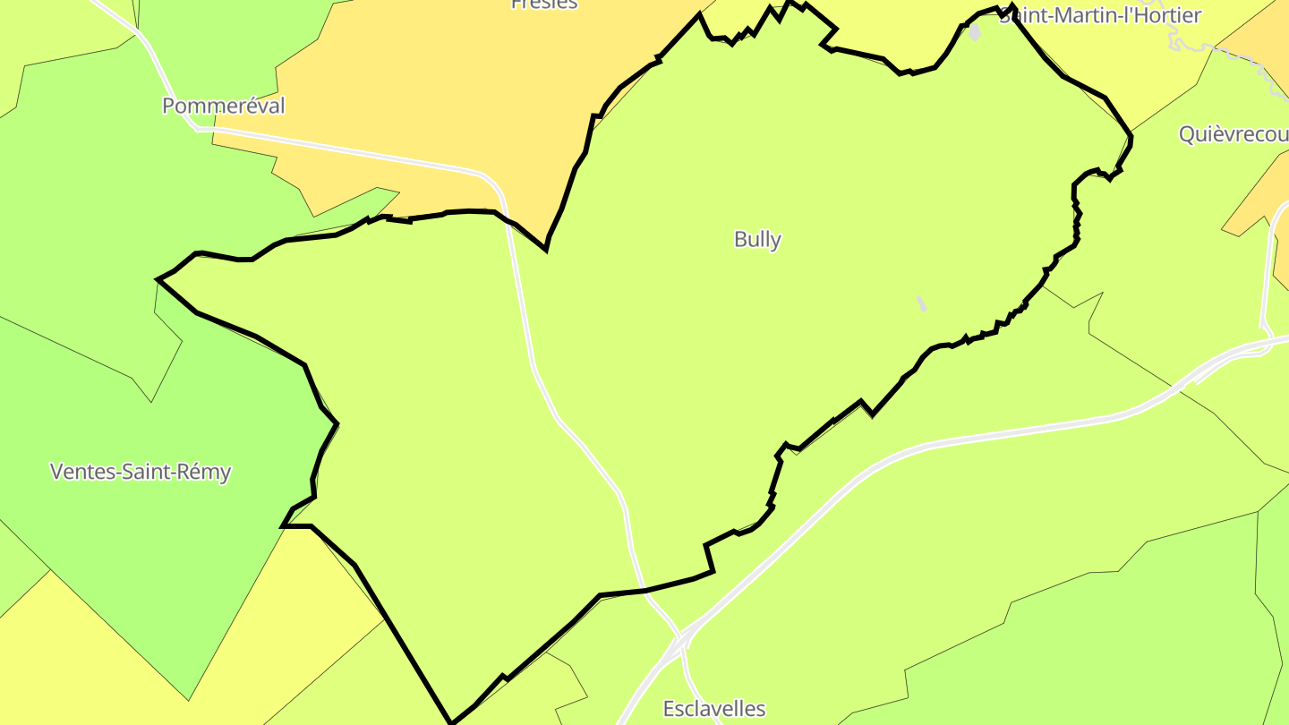 Carte des prix de l'immobilier Bully