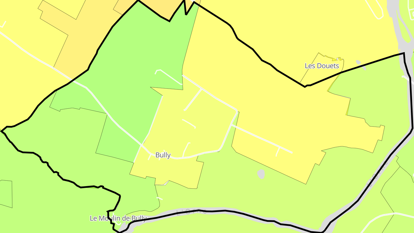 Carte des prix de l'immobilier Bully