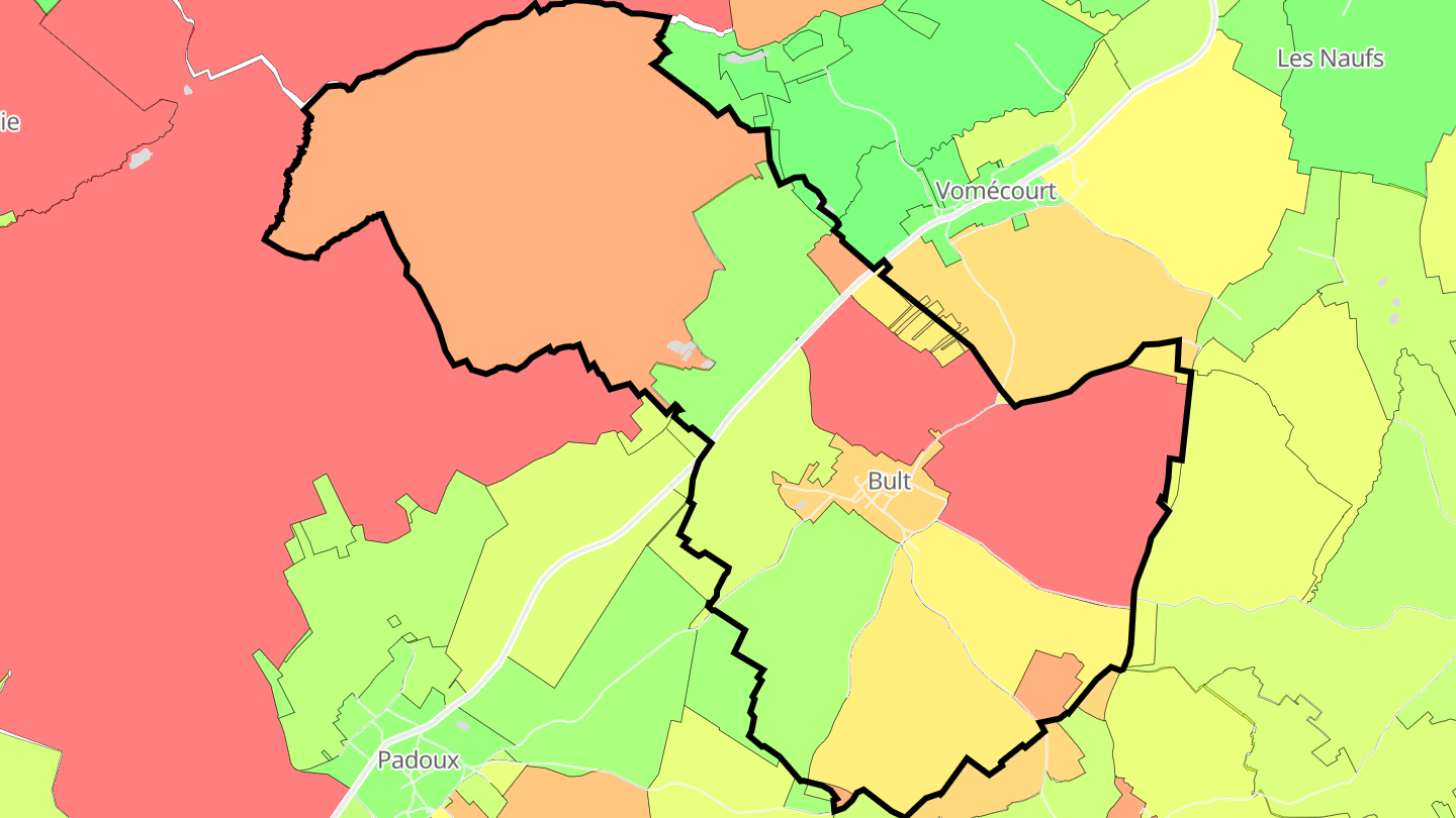 Carte des prix de l'immobilier Bult