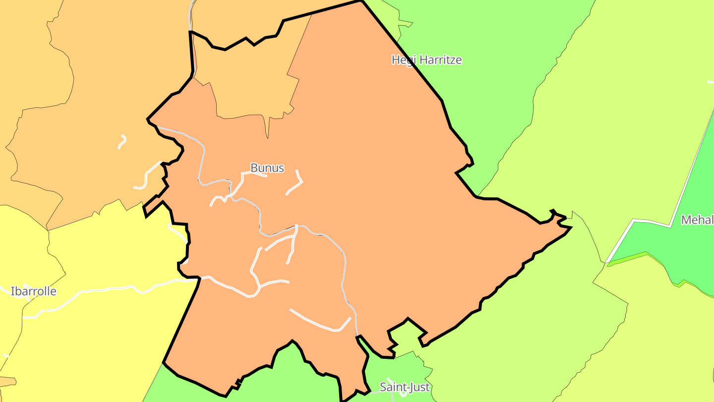 Carte des prix de l'immobilier Bunus