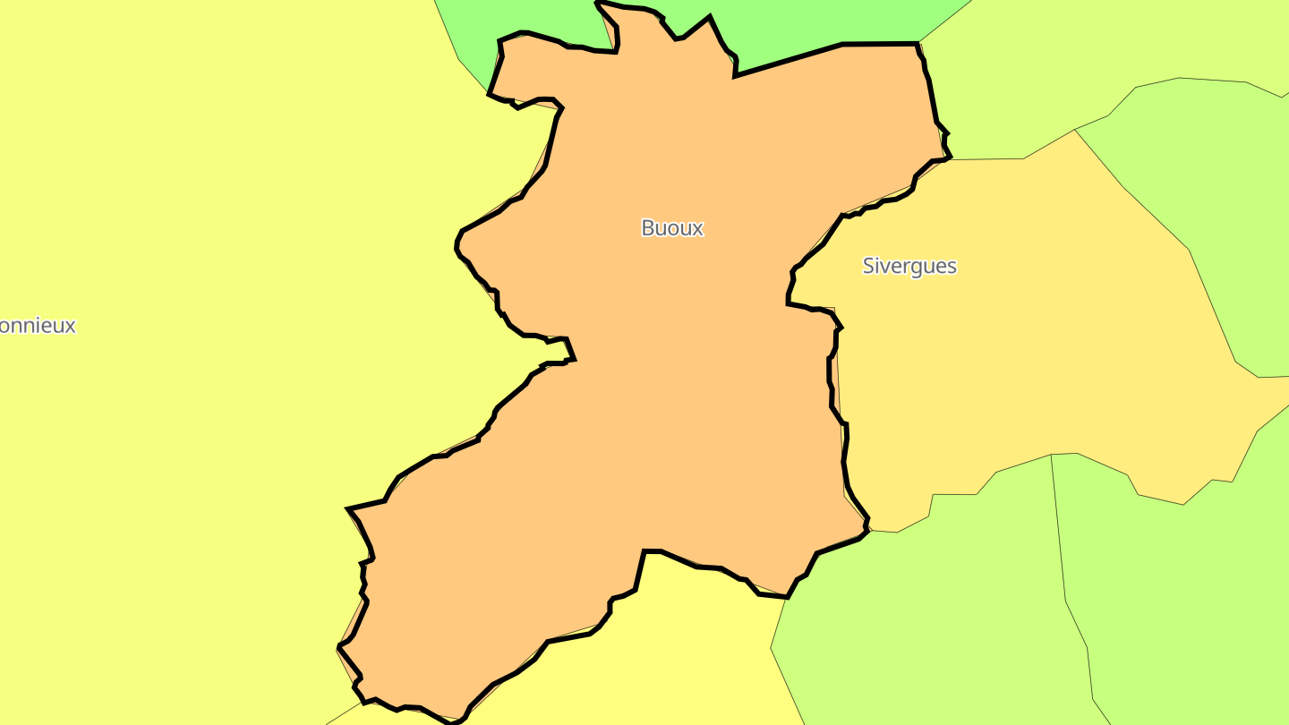Carte des prix de l'immobilier Buoux