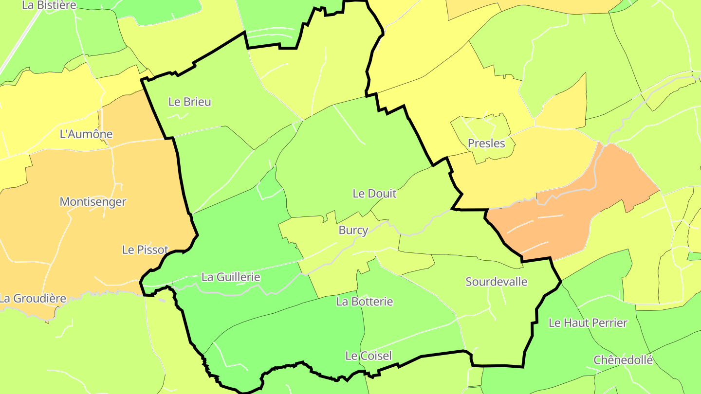 Carte des prix de l'immobilier Burcy