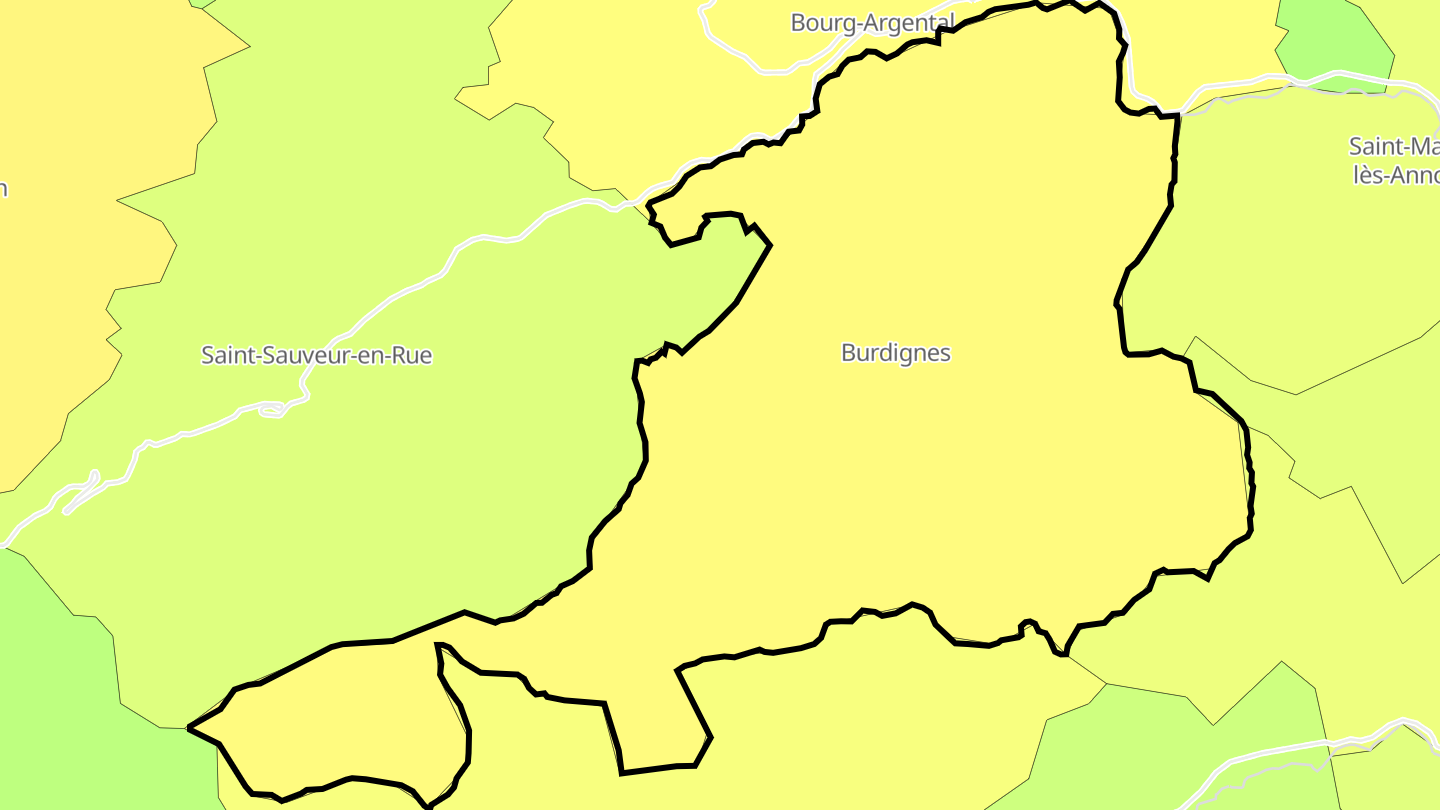 Carte des prix de l'immobilier Burdignes