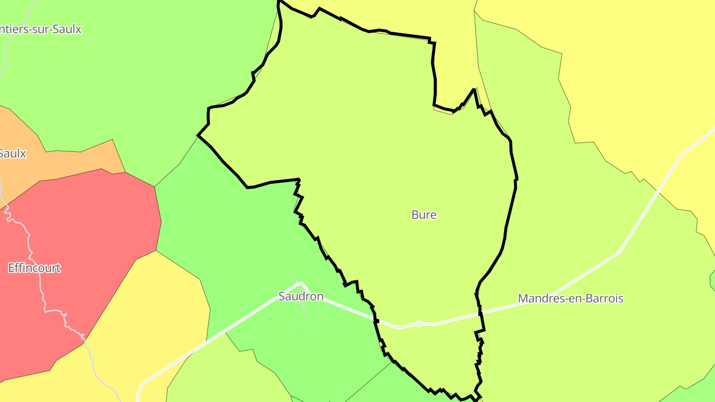 Carte des prix de l'immobilier Bure