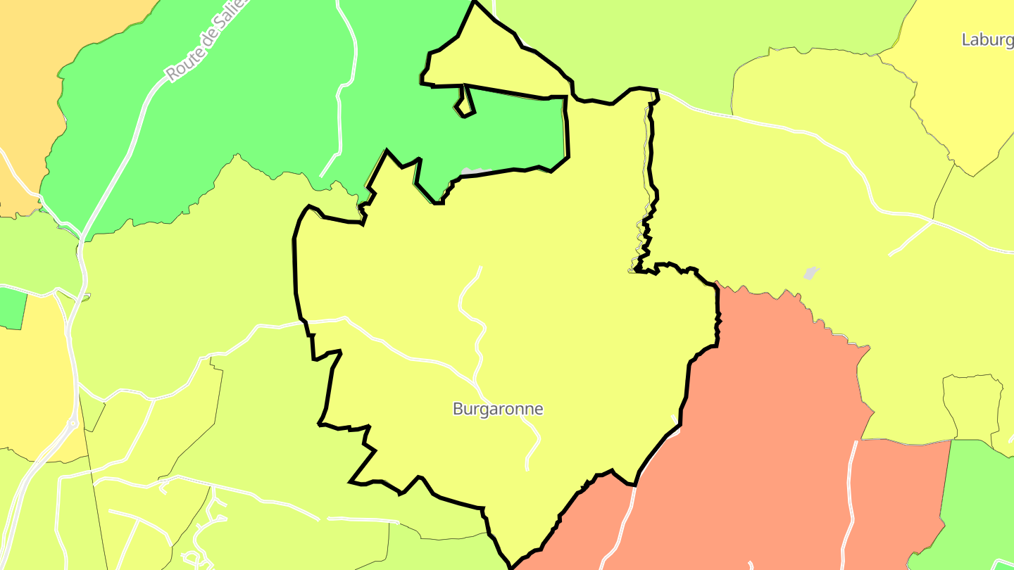 Carte des prix de l'immobilier Burgaronne