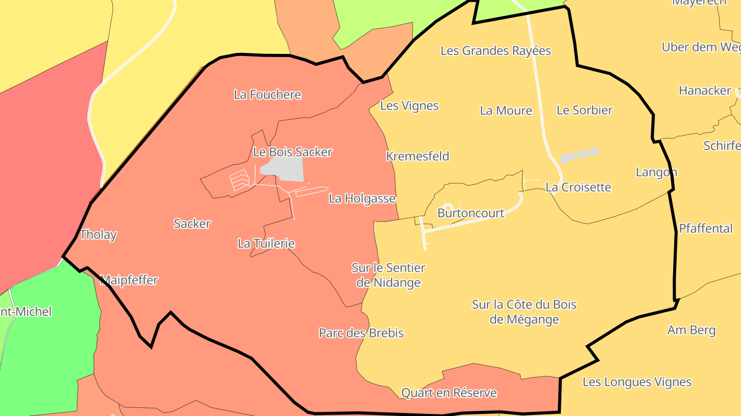Carte des prix de l'immobilier Burtoncourt