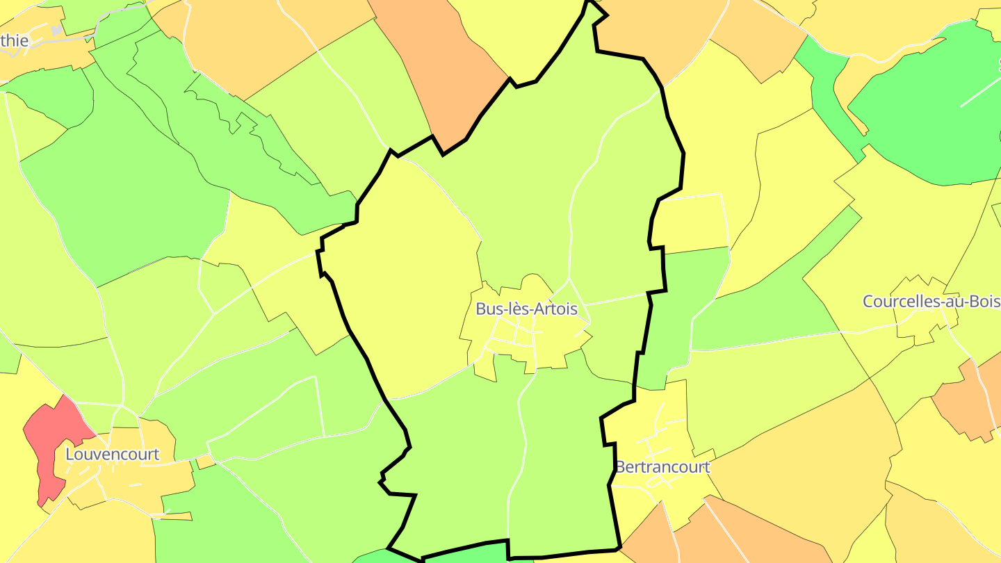 Carte des prix de l'immobilier Bus-lès-Artois