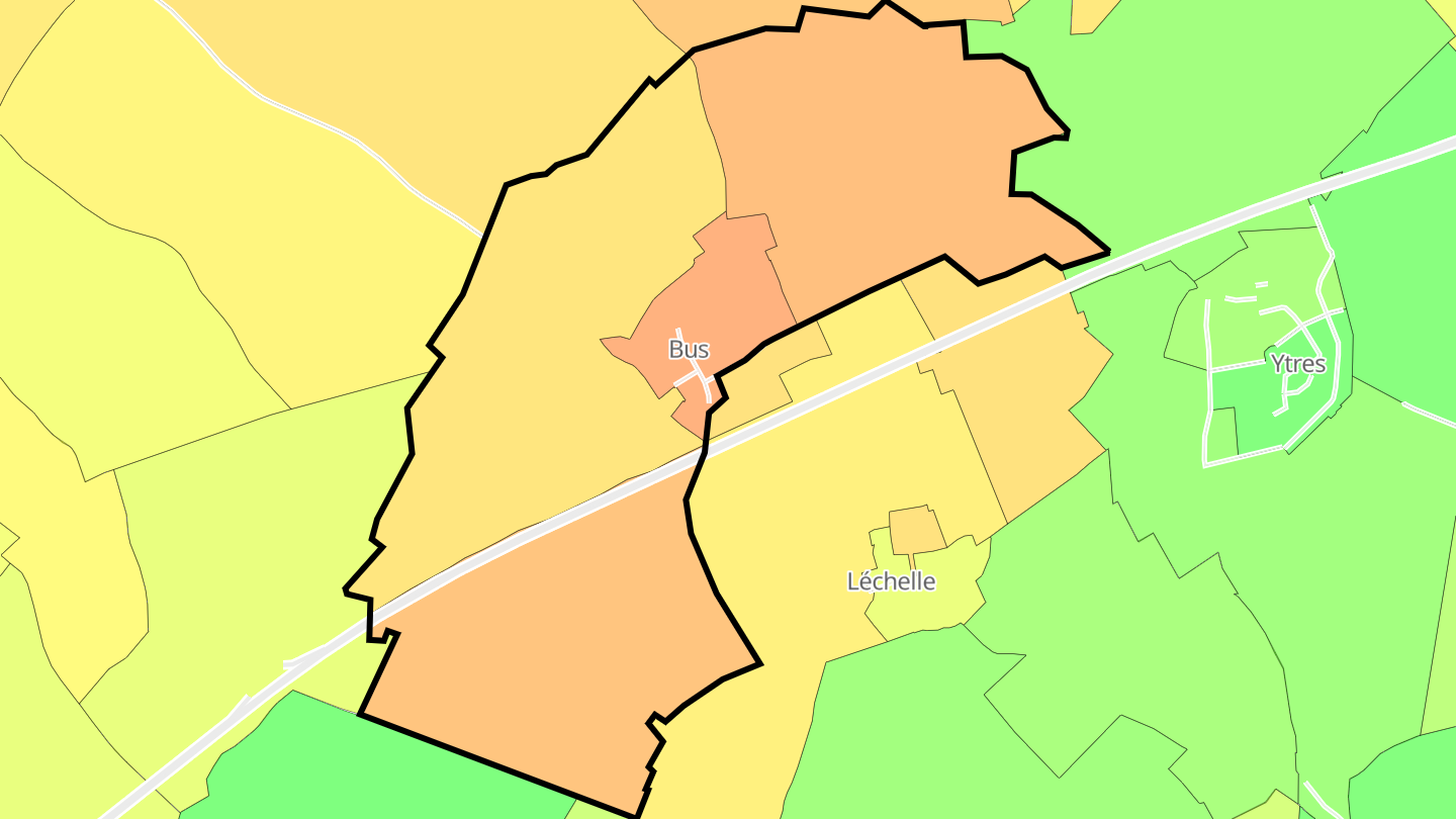 Carte des prix de l'immobilier Bus