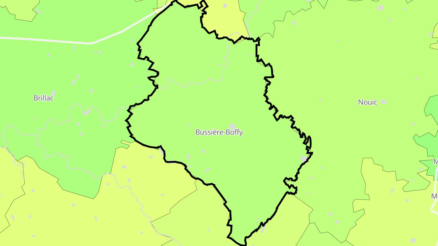 Carte des prix de l'immobilier Bussière-Boffy