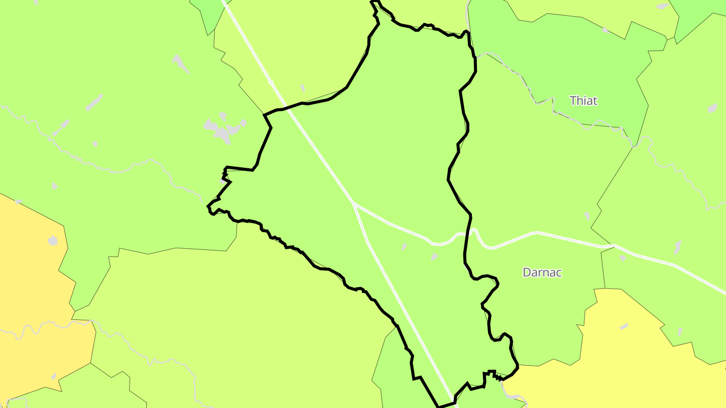 Carte des prix de l'immobilier Bussière-Poitevine
