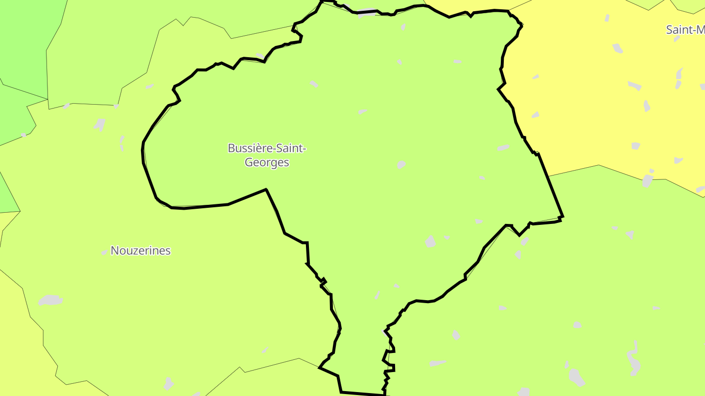 Carte des prix de l'immobilier Bussière-Saint-Georges