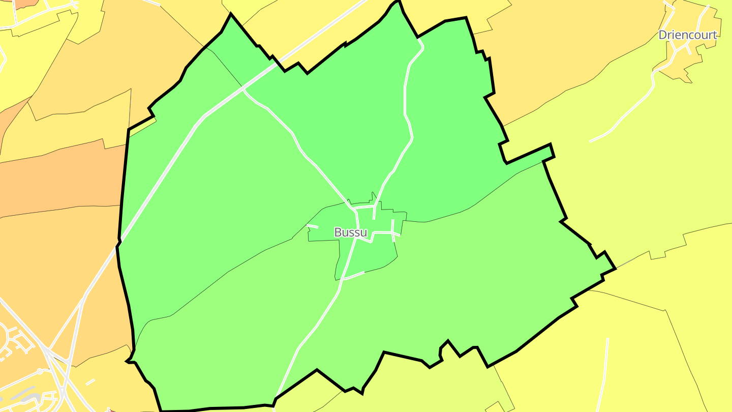 Carte des prix de l'immobilier Bussu