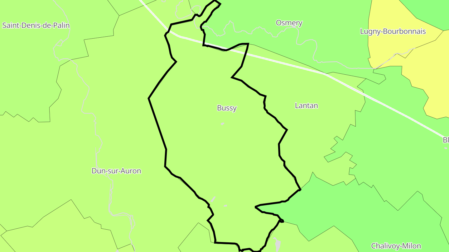 Carte des prix de l'immobilier Bussy