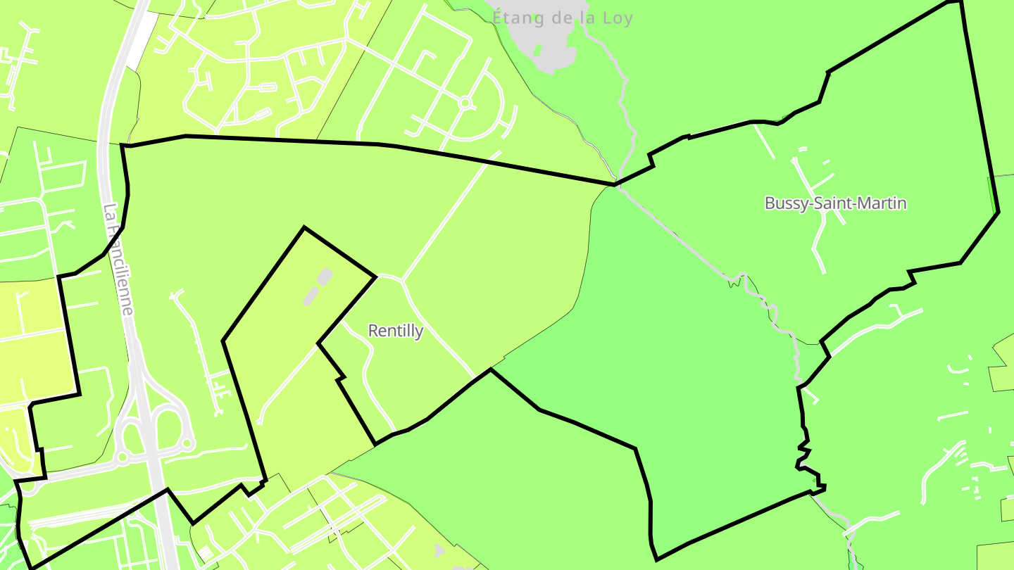 Carte des prix de l'immobilier Bussy-Saint-Martin