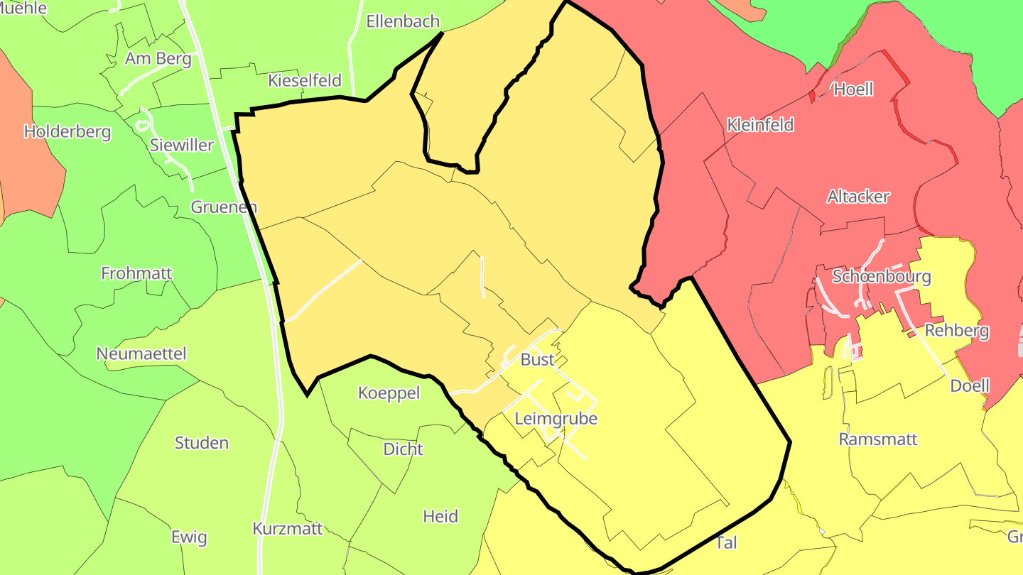 Carte des prix de l'immobilier Bust