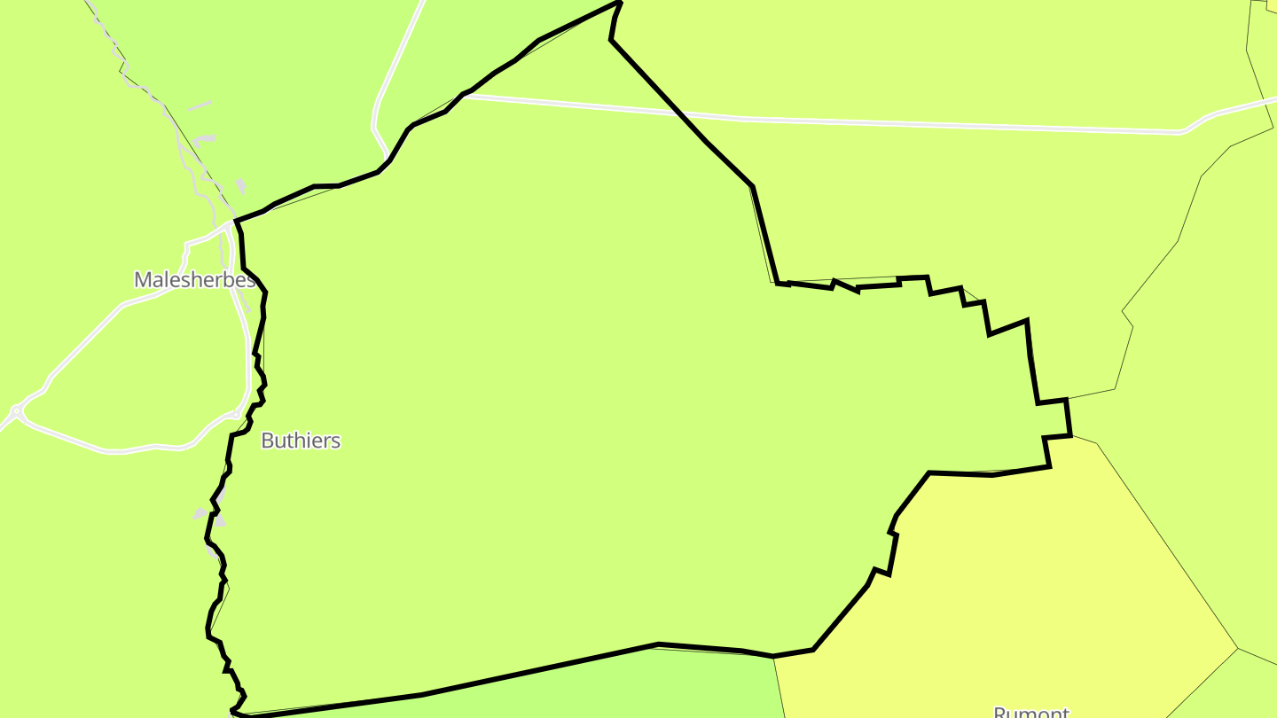 Carte des prix de l'immobilier Buthiers