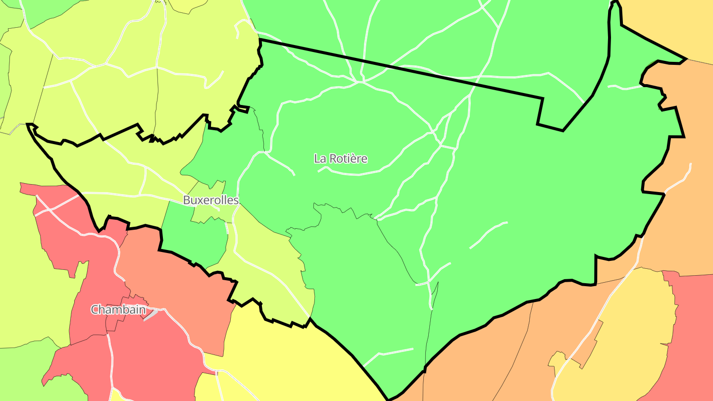 Carte des prix de l'immobilier Buxerolles