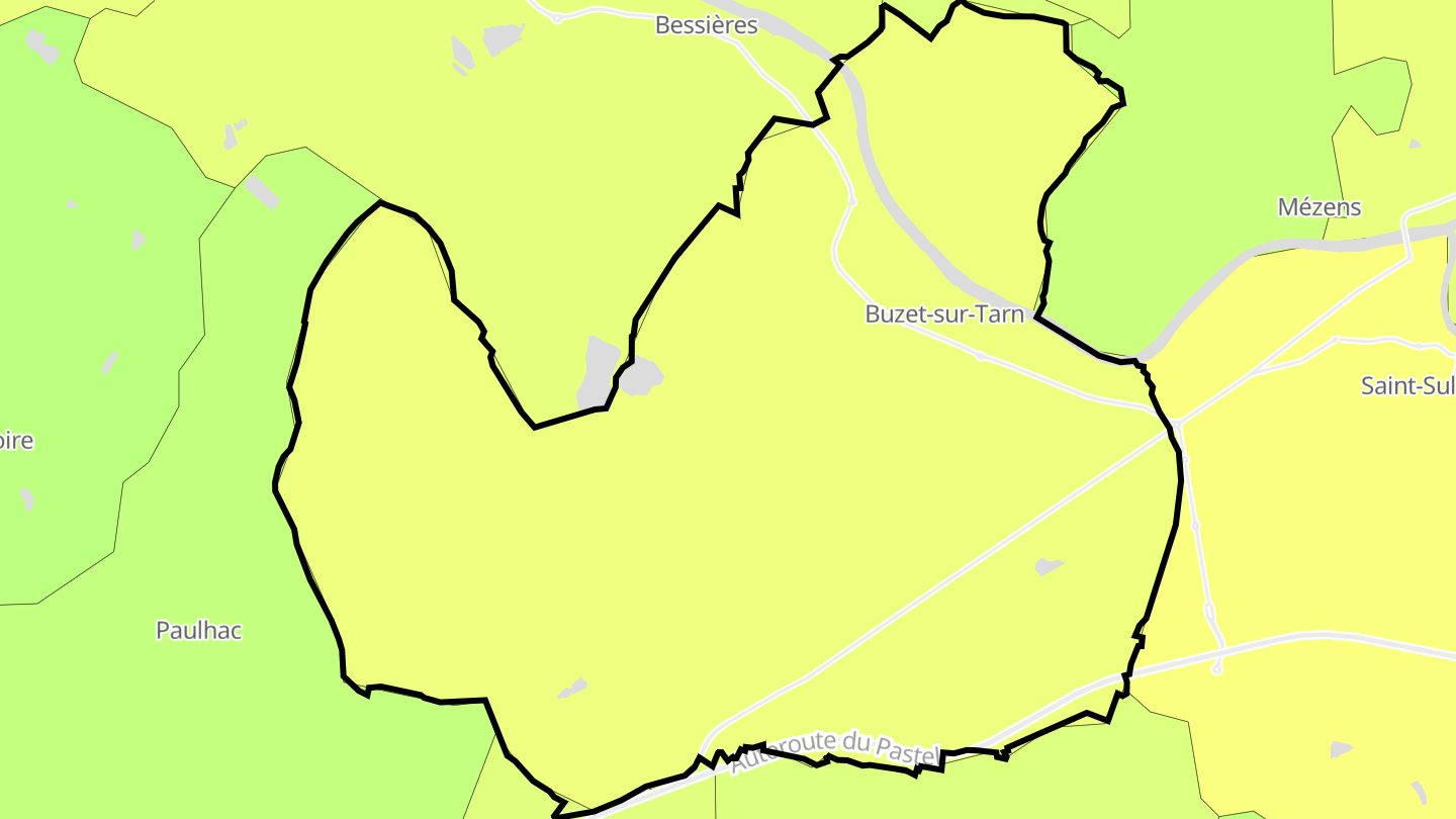 Carte des prix de l'immobilier Buzet-sur-Tarn