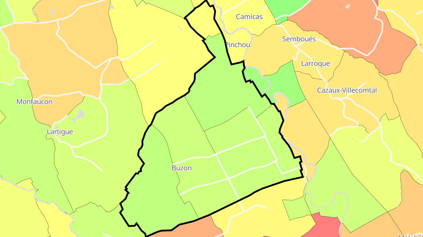 Carte des prix de l'immobilier Buzon