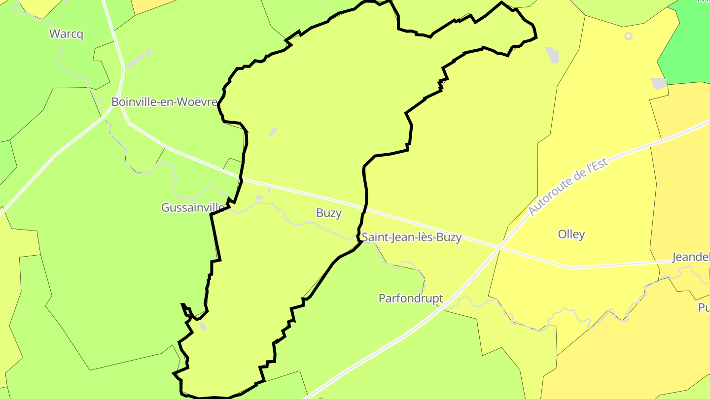 Carte des prix de l'immobilier Buzy-Darmont