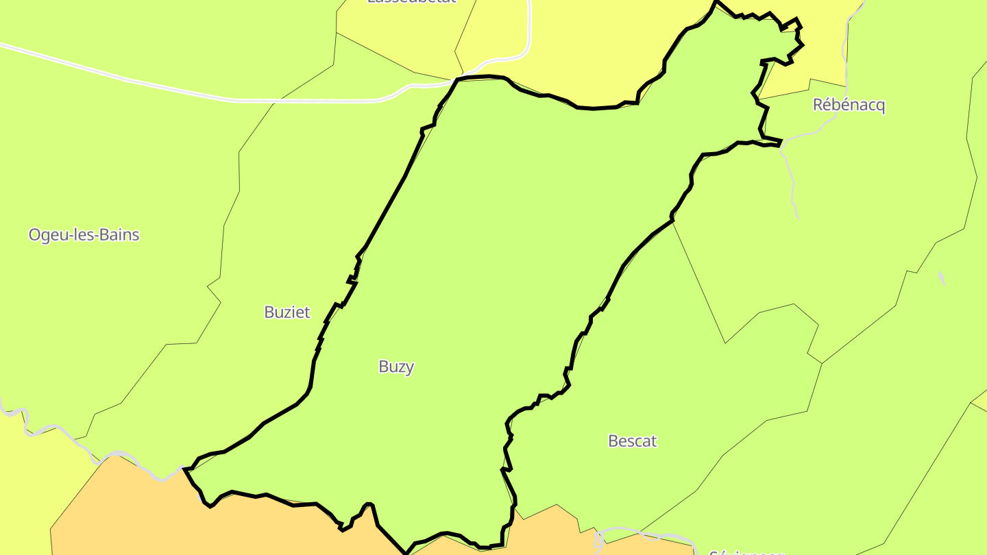 Carte des prix de l'immobilier Buzy