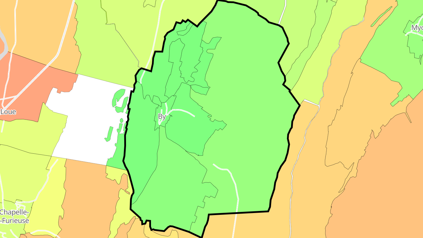 Carte des prix de l'immobilier By