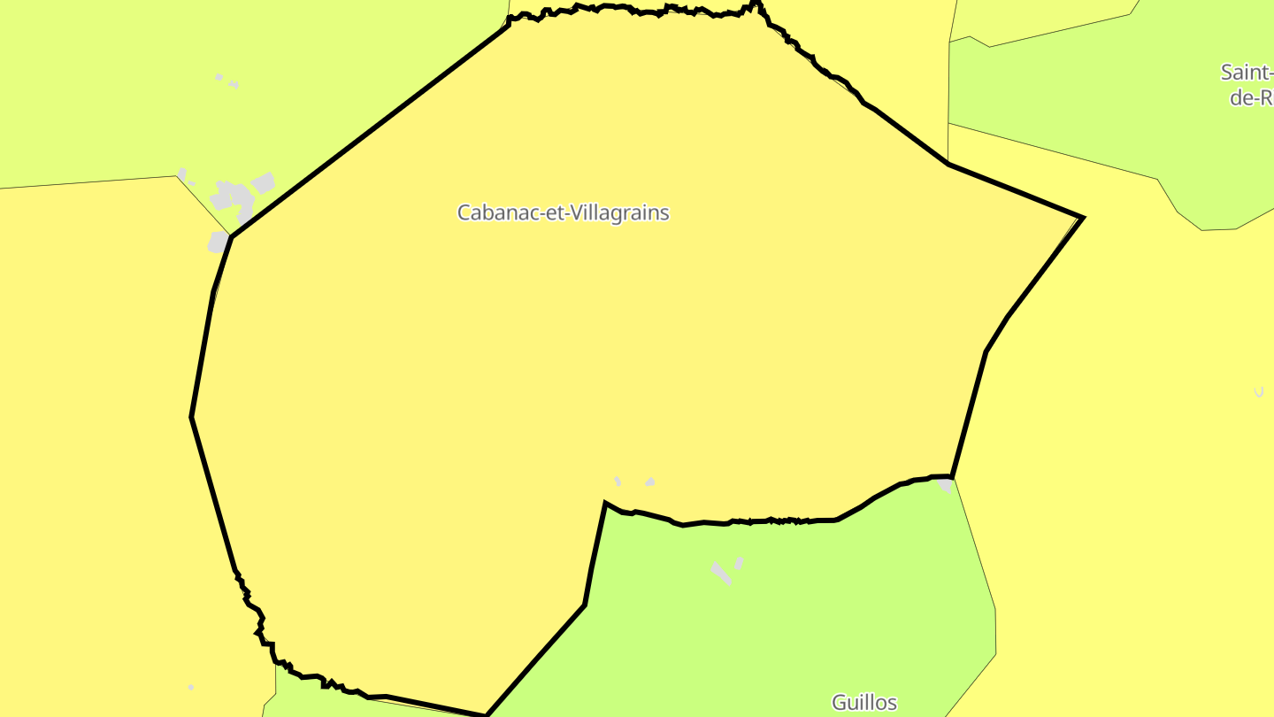 Carte des prix de l'immobilier Cabanac-et-Villagrains