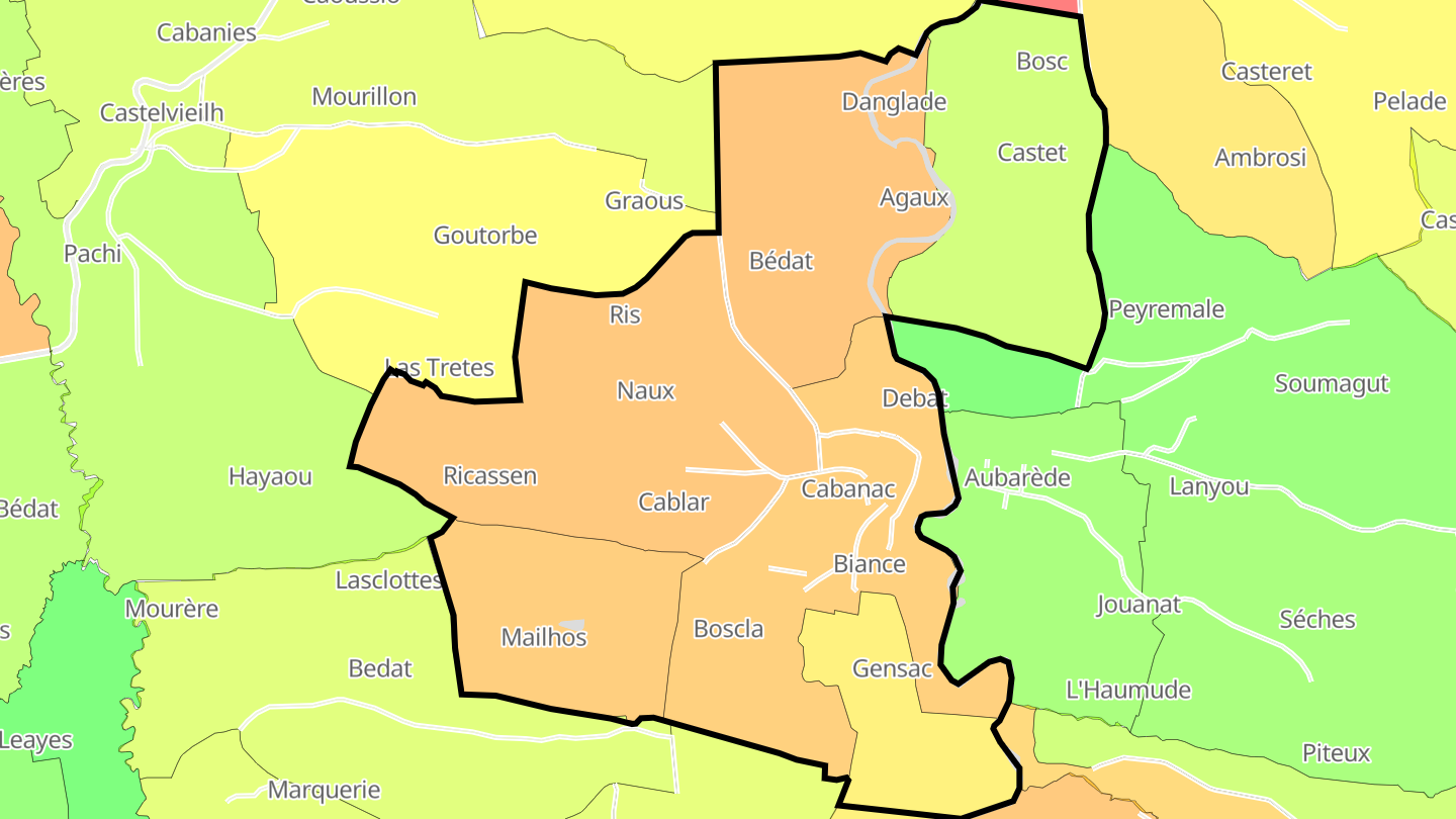 Carte des prix de l'immobilier Cabanac