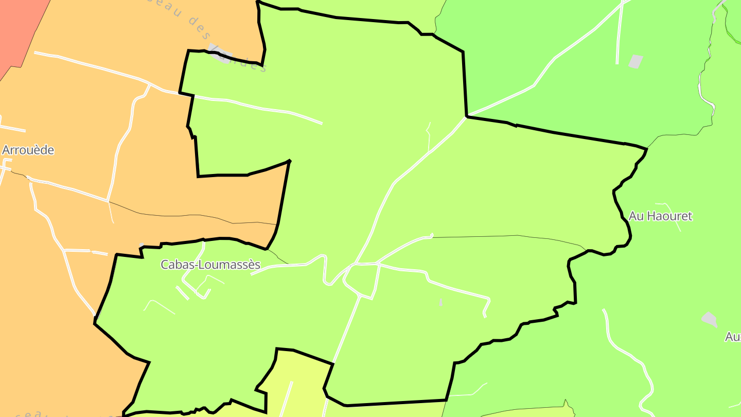 Carte des prix de l'immobilier Cabas-Loumassès