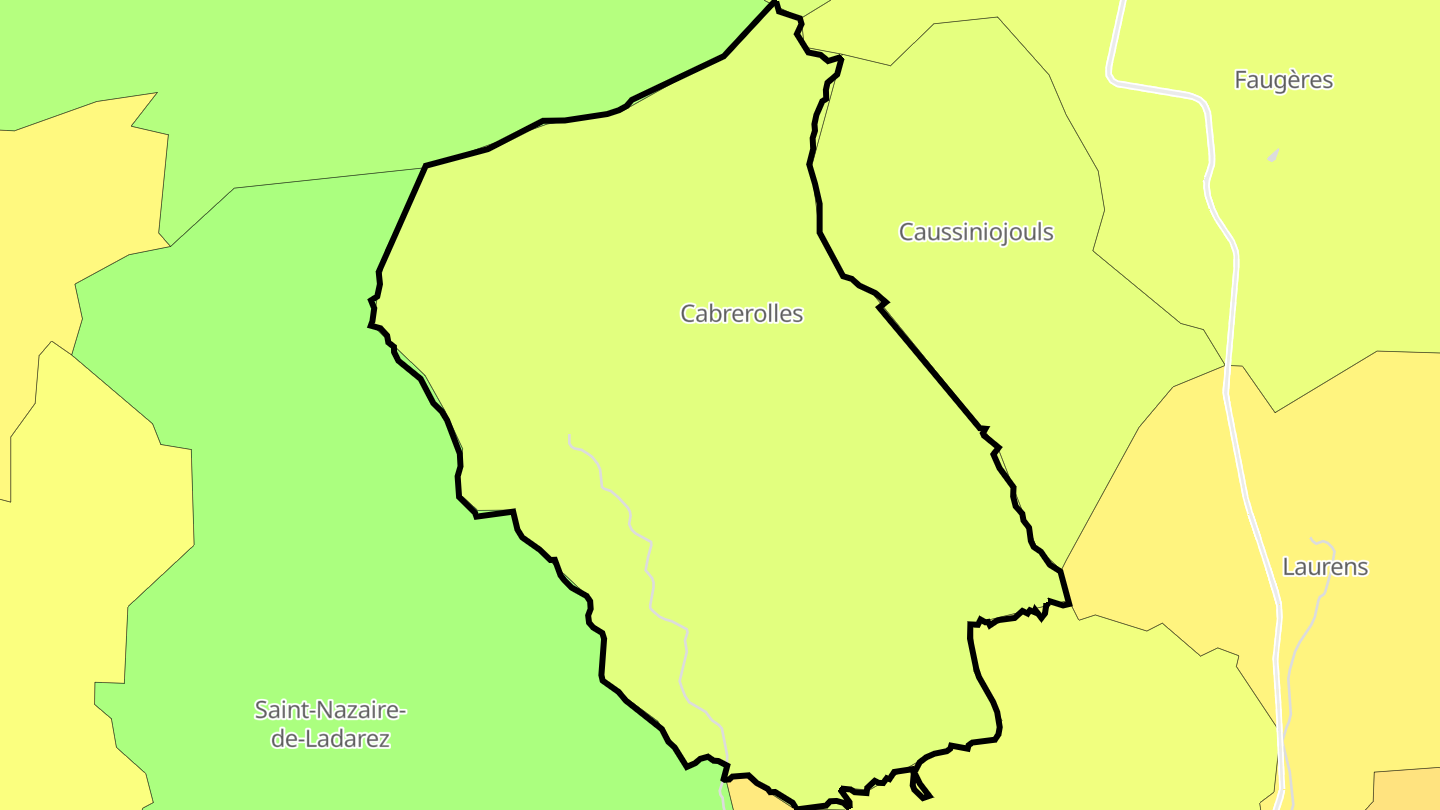 Carte des prix de l'immobilier Cabrerolles