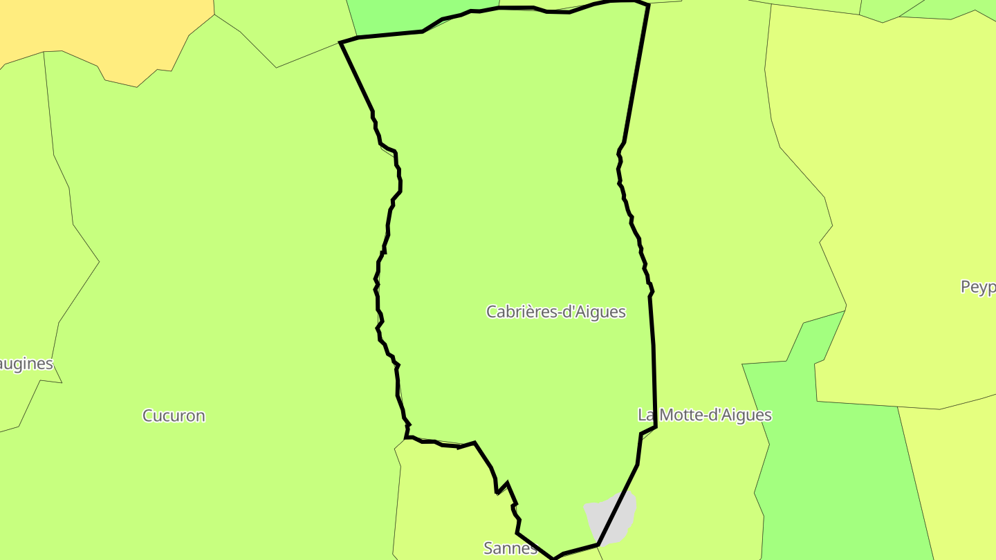 Carte des prix de l'immobilier Cabrières-d'Aigues