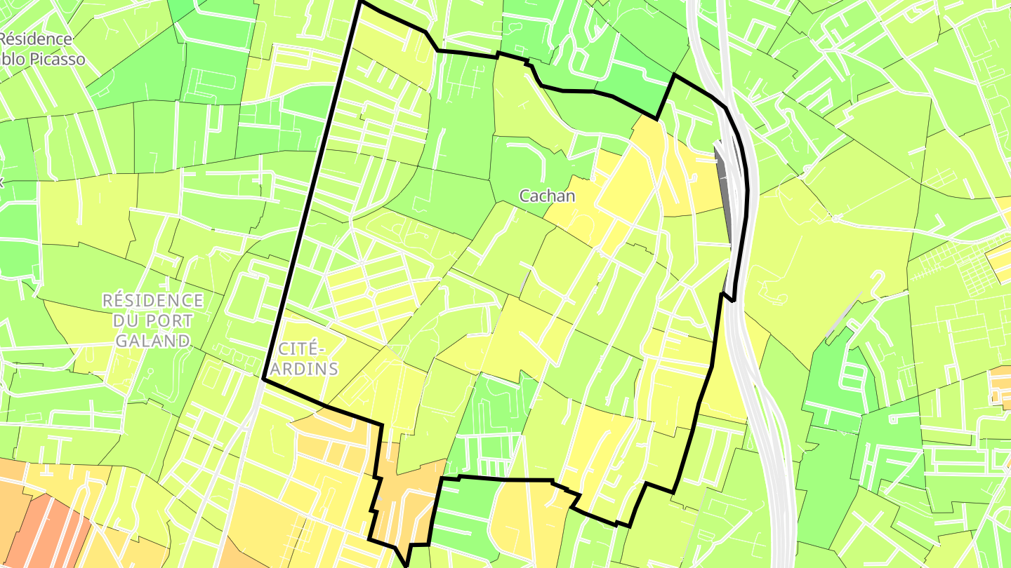 Carte des prix de l'immobilier Cachan