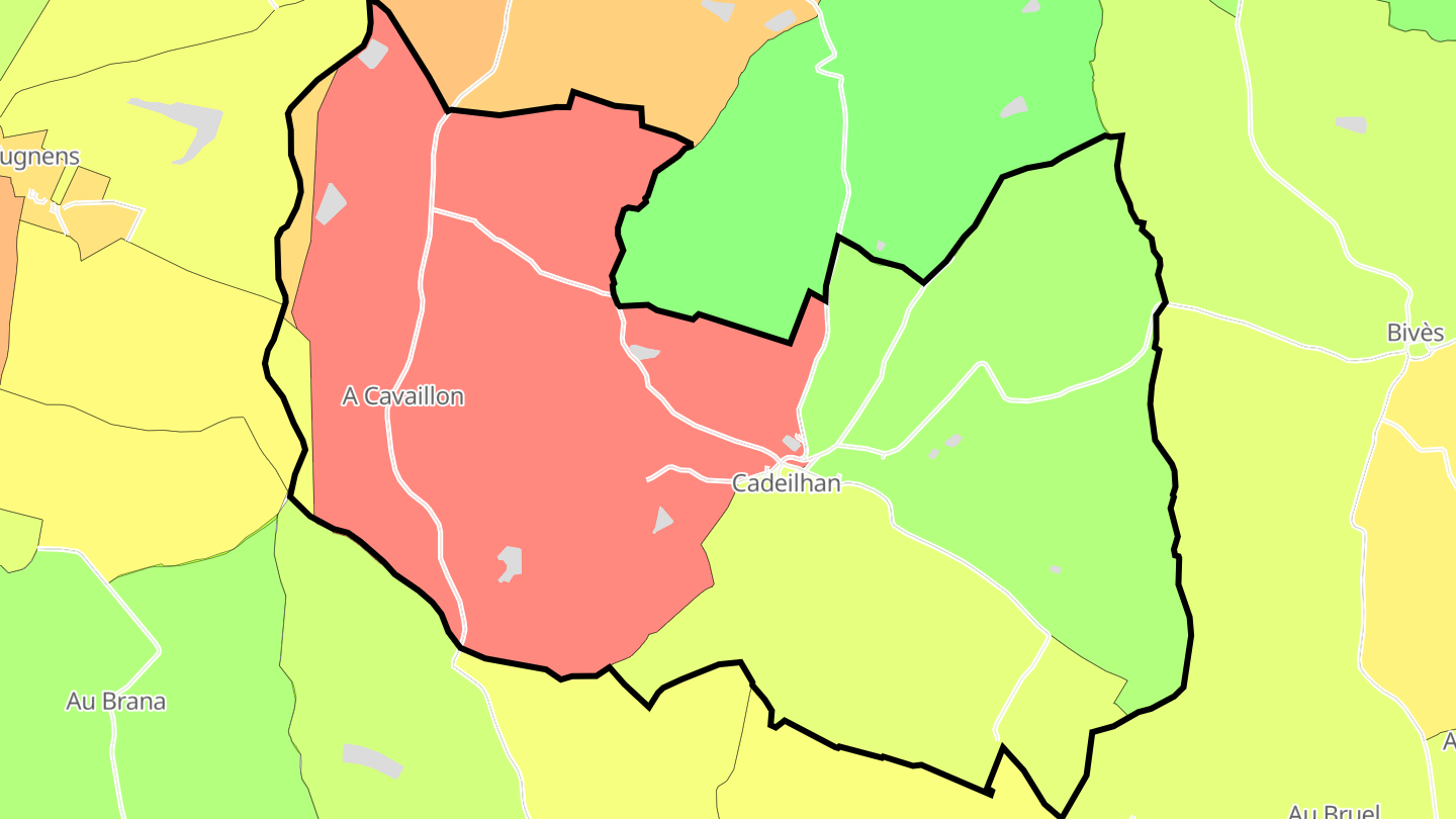Carte des prix de l'immobilier Cadeilhan
