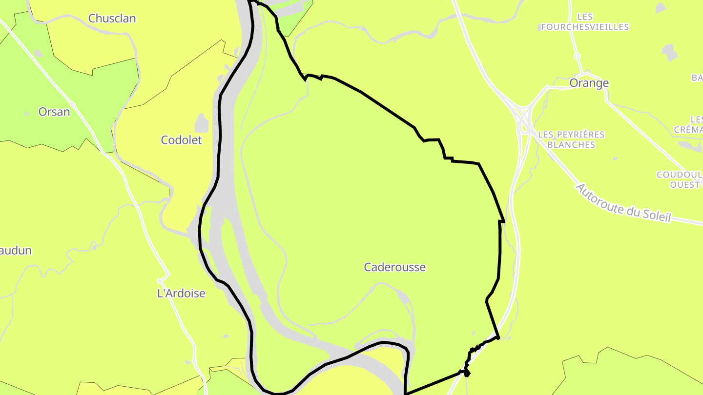 Carte des prix de l'immobilier Caderousse