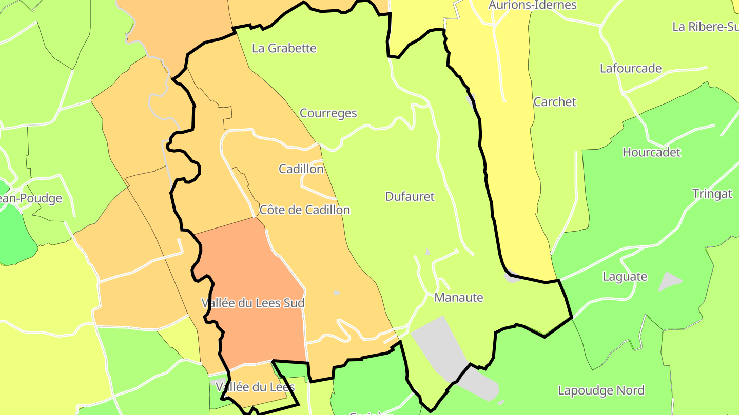 Carte des prix de l'immobilier Cadillon