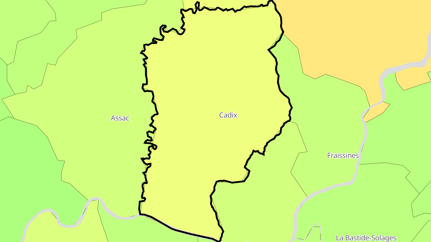 Carte des prix de l'immobilier Cadix