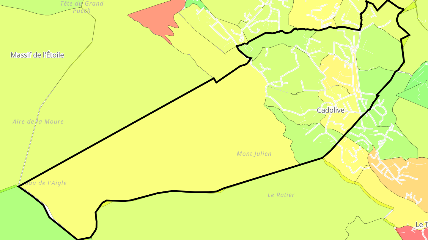 Carte des prix de l'immobilier Cadolive