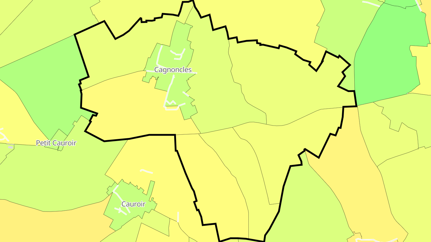 Carte des prix de l'immobilier Cagnoncles