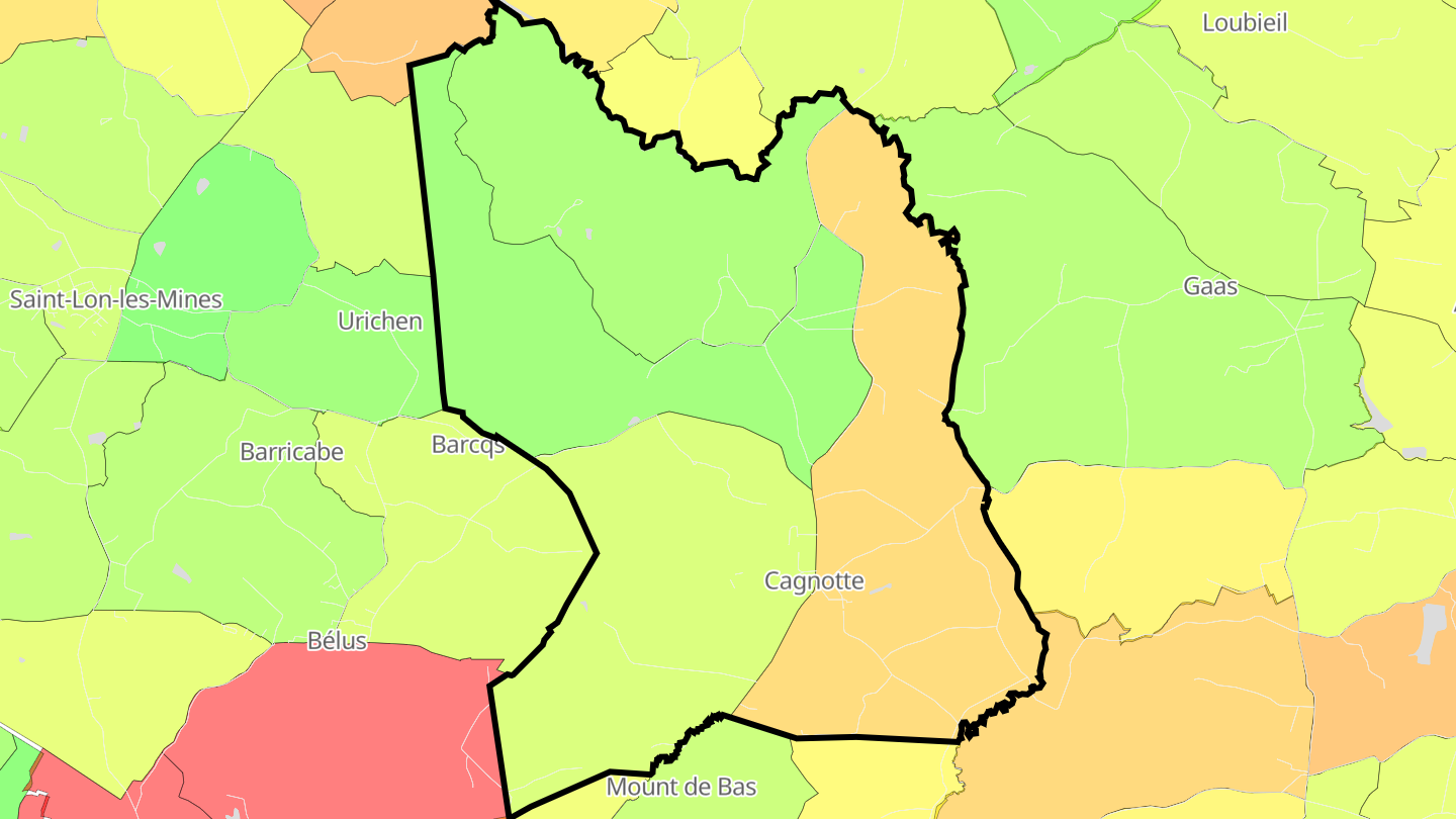 Carte des prix de l'immobilier Cagnotte